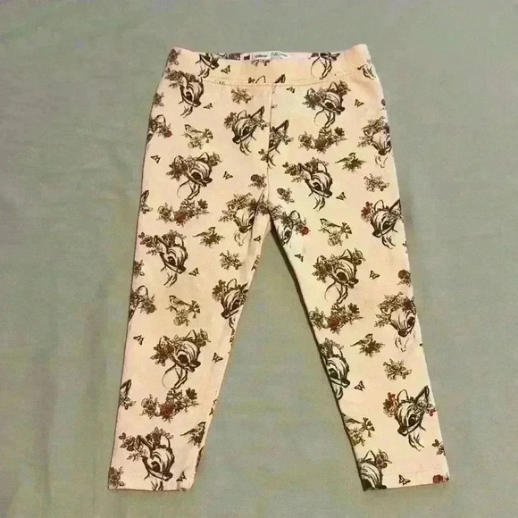 Disney x Baby Gap Bambi floral 12-18 Mo leggings - Picture 1 of 4